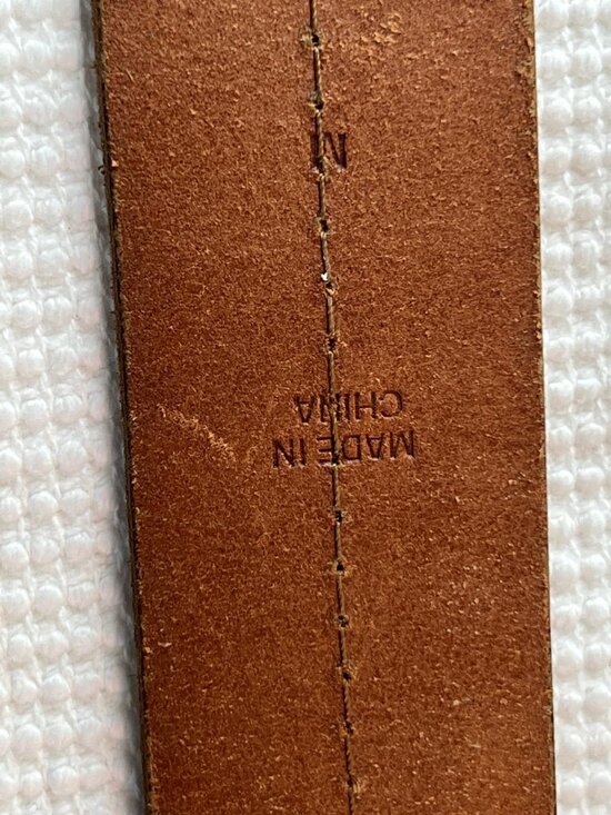 Lauren Ralph Lauren Womens Belt Medium Brown Leather Stitch Detail Adjustable main image 5